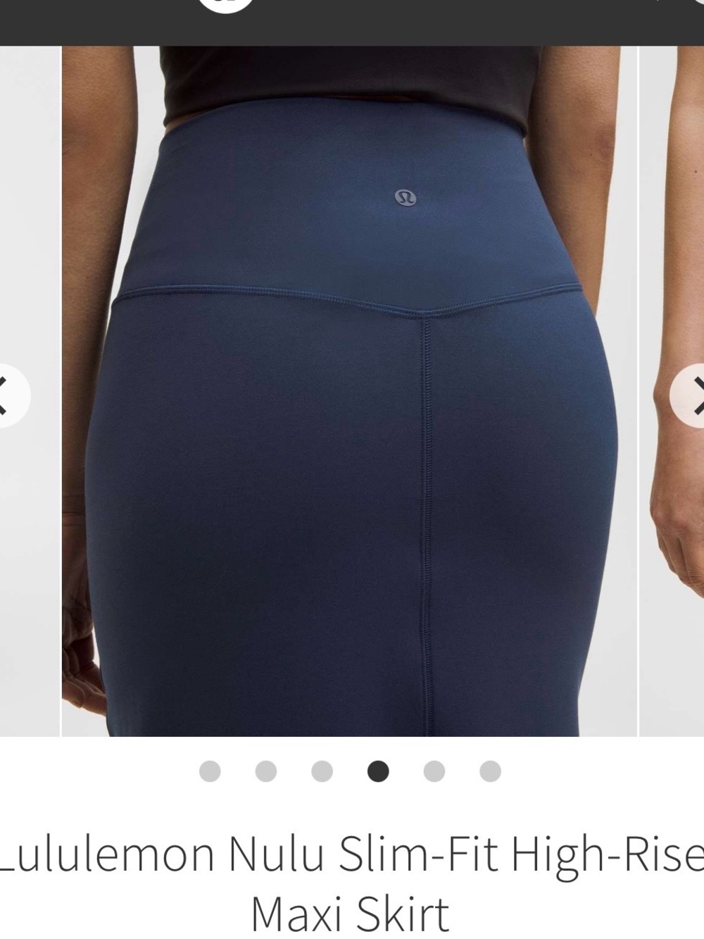 lululemon athletica Black Nulu Pencil Midi Skirt Size 8 - Picture 9 of 9